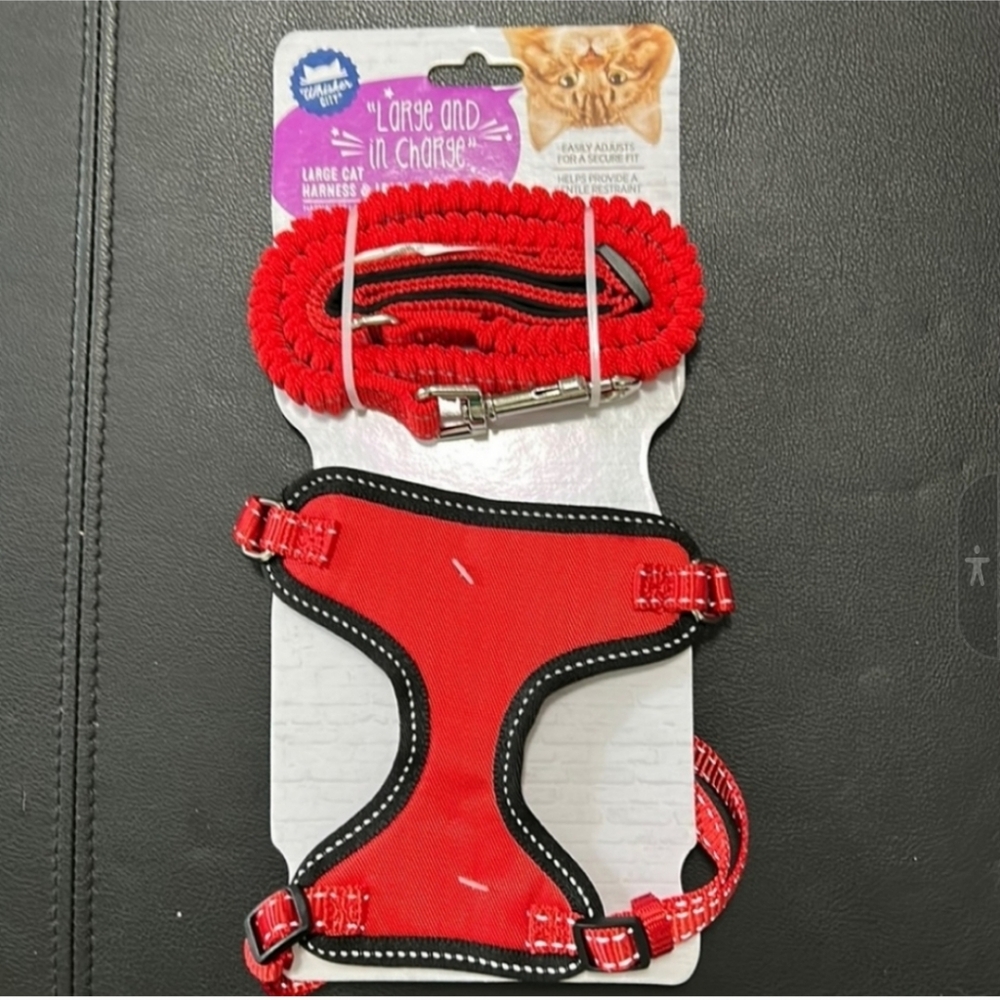New Adult Fat Cat Harness leash by WHISKER CITY LARGE SIZE
